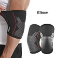 Joelheiras e cotoveleira de neoprene para levantamento de peso, agachamentos, crossfit