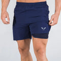 Shorts esportivos de duas camadas